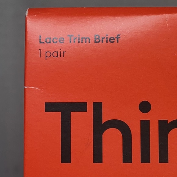 Thinx for All Period Leakproof Underwear Lace Trim Brief Size 1X Black Haze - Picture 4 of 7